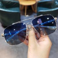 ราคา Chrome Hearts แว่นกันแดดกรอบใหญ่ย้อนยุคกันรังสียูวีแว่นตากันแดดบางเฉียบกรอบใหญ่สำหรับผู้ชายและผู้หญิง (18174732422)