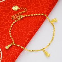 ราคา ทองเหลืองกำไลรัดข้อเท้าชุบทอง24K เคลือบด้วยกระดิ่งทองและไข่มุกสร้อยข้อเท้าสตรีชุบทองยุโรป (20343584106)