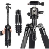 ราคา SIRUI Carbon Fiber Traveler 5CX Tripod 51 97 inches Lightweight Travel Outdoor Tripod with 360 Panorama Ball Head and Arca Swiss Quick Release Plate Load Capacity Up to 5kgs Carbon 5CX (11107213870)