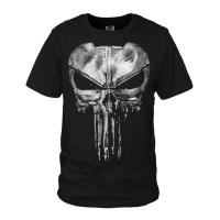 ราคา เสื้อยืดคอกลม The Punisher Skull Ghost เสื้อยืดผู้ชาย ฤดูร้อนสีดำแขนสั้น T เสื้อ Tops P Tees Black S 5XL (18612707108)