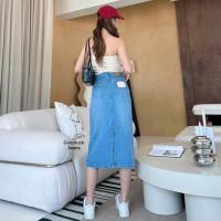 ราคา ɢᴏᴏᴅ ɢɪʀʟ กระโปรงยีนส์ยาว ผ่าหน้า ผ่าหลัง ผ่าข้าง ผ้าไม่ยืด เก็บทรง งานป้ายเกาหลี (20481400897)
