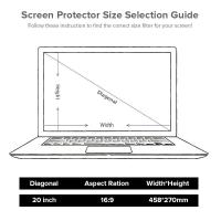 ราคา llano อะคริลิก Anti blue Ray ฟิล์มกันรอยหน้าจอคอมพิวเตอร์แบบแขวน ฟิล์ม PET HD ป้องกันแสงสะท้อน Anti UV Anti scratch Eye Protection Screen Film for 17 27 inch PC Computer Monitor (3414486043)