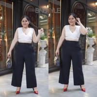 ราคา กางเกงทรงกระบอกกลางเอวสูงสาวอวบสาวพลัสไซส์เอว34 46ไม่ใช่งานสม็อค (21026354359)