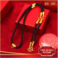 ราคา สร้อยคอห้อยพระ สร้อยคอเชือกร่ม คั่นทอง ยาว 20 26นิ้ว สร้อยพระ เชือกร่ม ทองเคลือบแก้ว สร้อยคอผู้ชาย สร้อยคอ (17447901125)