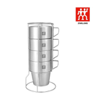 ราคา ZWILLING ชุดแก้วกาแฟสแตนเลสสตีลถ้วยกาแฟแก้วฉนวนสองชั้น ที่มีถ้วยจับแก้วน้ำ (21178564301)