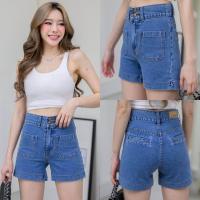 ราคา ไซส์ S 6XL Fineday jeans กางเกงยีนส์ ขาสั้น เอวสูง รุ่นขาเย็บ กระเป๋าหน้า ผ้าไม่ยืด กางเกง พลัสไซส์ สาวอวบ (21061910951)