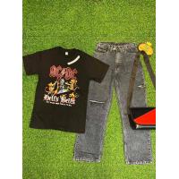 ราคา เสื้อยืดแฟชั่นวินเทจ90สกรีนลาย กางขายาว เซทสองชิ้น ผู้หญิง (18973915871)