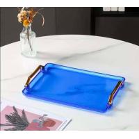 ราคา ถาด ถาดพลาสติกใสหูจับสีทอง ถาดพลาสติก ถาดรองอาหาร ถาดรองแก้ว ถาดเสิร์ฟ (16864590516)