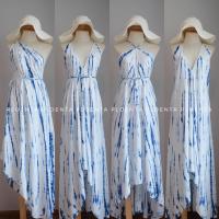 ราคา Maxi Hawaii dress เดรสฮาวายลายมัดย้อม เดรสใส่ไปทะเล เดรสยาวลายมัดย้อม (18131200006)