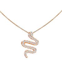 ราคา นคร เจมส์ สร้อยคอดีไซน์รูปงูเพชรแท้ ทองคำแท้18K ทอง75 ขายได้ จำนำได้ พร้อมใบรับประกันสินค้า มีของแถม (1107522320)