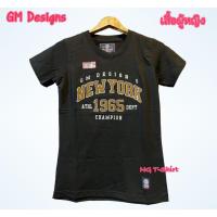 ราคา เสื้อยืดผู้หญิง เสื้อGm Designs สินค้าลิขสิทธิ์แท้ 100 งานป้าย GM NEWYORK ปักภาษาอังกฤษ เสื้อยืดสีพื้นผู้หญิง มีบริการเก็บเงินปลายทาง (16830938744)