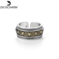 ราคา แหวนเงินชุบปรับได้รูปดาวสำหรับผู้ชายและผู้หญิงเครื่องประดับแนวพังก์ (20306135818)