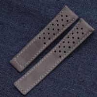 ราคา Original high quality Frosted สายนาฬิกาหนังแท้สำหรับ Tag Heuer Carrera Diving Monaco F1 Series Breathable Chain 22mm Men (19868803361)