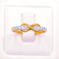 ราคา Lucky Gems แหวนอินฟินิตี้พันแถว เงินแท้92 5 เพชร CZ เกรด Premium เล่นไฟดี ชุบทอง LKM779 (18721278059)