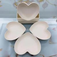 ราคา จานทรงกระดูกรูปหัวใจ10ชิ้นจานสำหรับรับประทานอาหารที่บ้านจานทรงกระดูกสุดสร้างสรรค์ถาดปอกเปลือกเมล็ดแตงโมผลไม้ (21171110252)