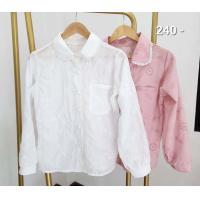 ราคา S 4XL เสื้อเชิ้ตผ้าฝ้ายปักลาย เสื้อสีขาว เสื้อแขนยาว เสื้อเชิ้ตสีขาว (19160795814)