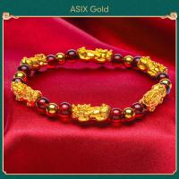 ราคา ASIX GOLD 3 in 1 ชุดทองแท้ปี่เซียะจี้คอทองจริงปี่เซียะสร้อยข้อมือปี่เซียะทองจริงแหวนปี่เซียะ ทอง 24K ไม่ลอก ไม่ลอก (16246044430)