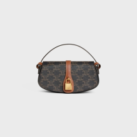 ราคา CELINE CLUTCH ON STRAP TABOU IN TRIOMPHE CANVAS AND CALFSKINTAN (21228322510)