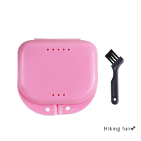 ราคา Hiking fun กล่องใส่ฟันขนาดเล็กแบบมีรูระบายอากาศกล่องใส่ฟันปลอมกล่องทำความสะอาดกล่องทันตกรรมพร้อมแปรง (20393206849)