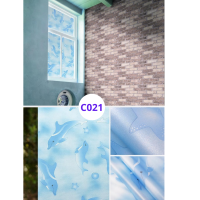 ราคา ฟิล์มติดกระจก สติ๊กเกอร์ติดกระจก กว้าง90cm ยาว100cm 200cm Window Film ติดหน้าต่าง ประตู มีกาวในตัว (10196376357)