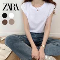ราคา เสื้อยืดแขนกุด แนว zara ผ้านุ่ม มี 6 สี (20916925469)