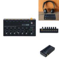 ราคา 1 Set Sound Mixer Stereo Audio Mixer Ultra Low Noise 6 Channel Line Mixer Mini Sound Mixer Power Supply DC5V (17930811468)