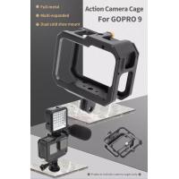 ราคา Aluminum Alloy Housing Cage Protective Frame Case with Clod Shoe Mount 1 4 Hole for GoPro Hero 12 11 10 9 Action Camera Cage Rig (16596310412)