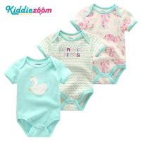 ราคา Kiddiezoom 3 ชิ้นทารกแรกเกิดเด็กทารกและเด็กผู้หญิงเสื้อผ้าเด็กทารก Romper แขนสั้น Jumpsuit ผ้าฝ้ายแท้ 0 12 เดือน (9546994257)