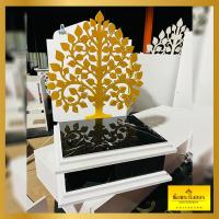 ราคา ฐานวางพระปูหินอ่อน สูง10cm พร้อมโพธิ์สีทอง (18185722576)