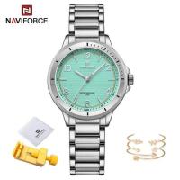ราคา 2023 New Arrival NAVIFORCE Fashion Woman Watch Water Resistant Female Wristwatch Stainless Steel Lady Quartz Bracelet Girl Gift (20009888349)
