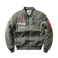 ราคา สตรีทแวร์แจ็คเก็ตทหารฮิปฮอปเสื้อแจ็คเก็ตเบสบอลสำหรับผู้ชายเสื้อนอกทรงสลิมเสื้อแจ็กเก็ตนักบินปักลายเสือลำลอง (20220863975)