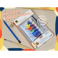 ราคา สีเพ้นท์แก้ว 6 สี Fabric Colors แบบหลอด Giorgione (14555370748)