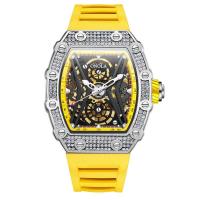 ราคา Iola Diamond Studded Live Fashion Sports Automatic Mechanical Watch Men S Silicone Strap Waterproof ON3828D (16921375121)