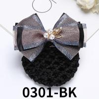 ราคา New Japanese and Korean flowers hair net bank hotel work hair accessories temperament nurse dual use hair clip net pocket (15613214255)