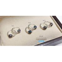 ราคา ต่างหูเงินแท้ 92 5 ห่วงกลมเกลี้ยง ร้อยเม็ดปะคำลงยา รมดำ เรือนเงินแท้ งานรมดำ 3 แบบ (10803847491)