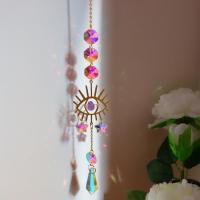 ราคา โมบายคริสตัล คริสตัลแขวน ดวงตา สีม่วง กระดิ่งลม กระดิ่งลมคริสตัล ตกแต่งสวนลานบ้านระเบียง (20864640222)