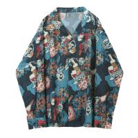 ราคา WOMA เสื้อเชิ้ตผู้ชายแขนยาว ลายดอกไม้ เสื้อเชิ้ตไซส์ใหญ่ แฟชั่นรุ่นใหม่ เสื้อเชิ้ต พิมพ์ลายวินเทจ ทรงหลวมๆ สไตล์เกาหลี (14859286335)