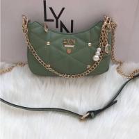 ราคา กระเป๋าสะพายข้างทรงพอช LYN มี 2 สาย กระเป๋าประดับหมุดหน้าโซ่ รุ่นนี้ขายดี (20499512012)