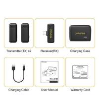 ราคา 7Ryms Rimo S1 ไมโครโฟนพร้อมกล่องชาร์จสำหรับมือถือ สมาร์ทโฟน iPhone Android ขนาดเล็ก ไมโครโฟนสำหรับ Vlog (19497964770)