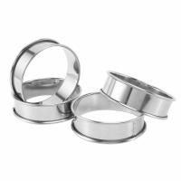 ราคา Double Rolled Tart Rings English Muffin Rings Professional Crumpet Rings Set of 4 (15256000773)