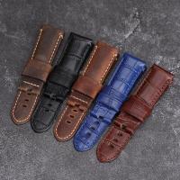 ราคา New สายนาฬิกาข้อมือ หนังวัวแท้ 24 มม แฮนด์เมด สไตล์เรโทร สําหรับ Panerai PAM (19818183089)