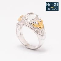 ราคา แหวนครุฑใส่ได้ทั้งหญิงและชายพลอยไวท์ควอตซ์แท้ อัญมณีประจำราศีเมษ ช่วยลบล้างอาถรรพ์คุณไสย์ (8909973571)