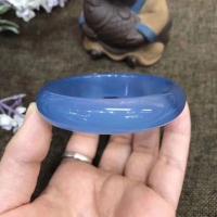 ราคา 100 real jade bangles 7A blue chalcedony women bangle jade bracelet bangles jade amethyst add certificate jadeite bangles (11348228494)