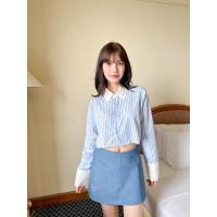 ราคา HELLOYELLOWLAND cobby basic shirt เสื้อเชิ้ตเอวลอย (20732950468)
