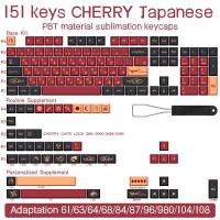 ราคา 139151 Keys Blue Samurai KeyCap Red Samurai English Japanese PBT KeyCaps Cherry Profile For MX Switch GMK Mechanical Keyboard (15734774777)