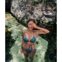 ราคา ชุดบิกินี่ ทูพีช สายฝอ แบบผูกด้านข้าง เซต2ชิ้น พร้อมส่ง (19621424103)