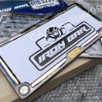 ราคา กรอบป้ายทะเบียนIRONBAR แท้ 1 คู่ หน้าหลัง งานแท้ 3D Ironbar สีใหม่ไดร์เทา ทอง โลโก้ตรงกลางสีทอง (17414805990)