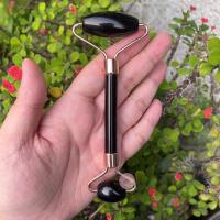 ราคา พร้อมส่ง ลูกกลิ้งออบซิเดียน กัวซา หินกัวซา หินนวดหน้า กระชับใบหน้า หินออบซิเดียน Obsidian Facial Roller (8636081483)