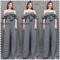 ราคา BS2260 จั้มสูทขายาว เปิดไหล่ ช่วงบนแต่งผ้ามุ้ง (7514323700)