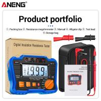 ราคา ANENG เครื่องทดสอบแรงดันไฟฟ้าดิจิตอล LED MH10เครื่องวัดฉนวนกันความร้อนพื้นดินความต้านทาน100 1000V โอห์ม (12135701899)